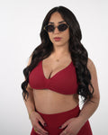 Sports bra con fruncido