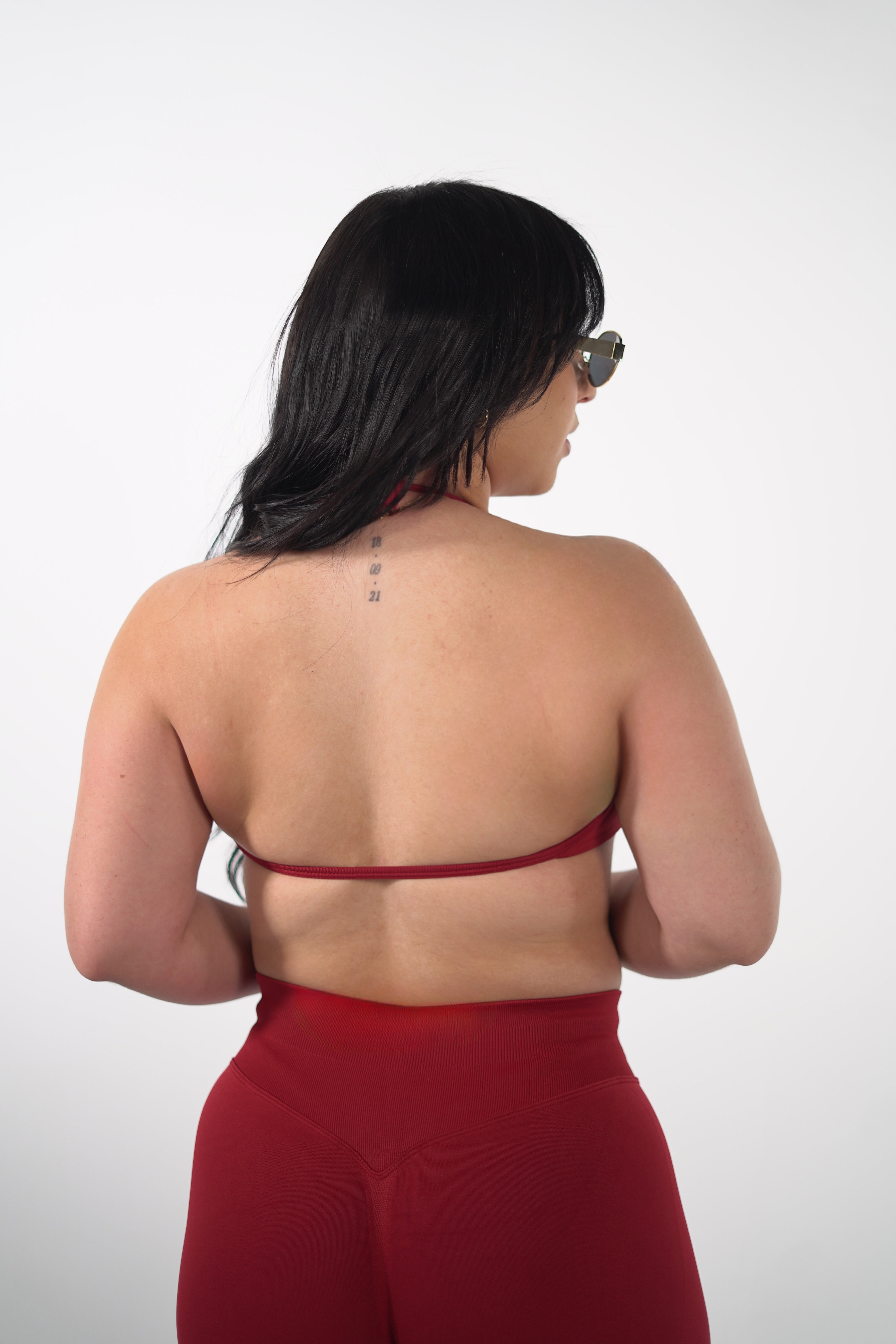 Sports bra con fruncido