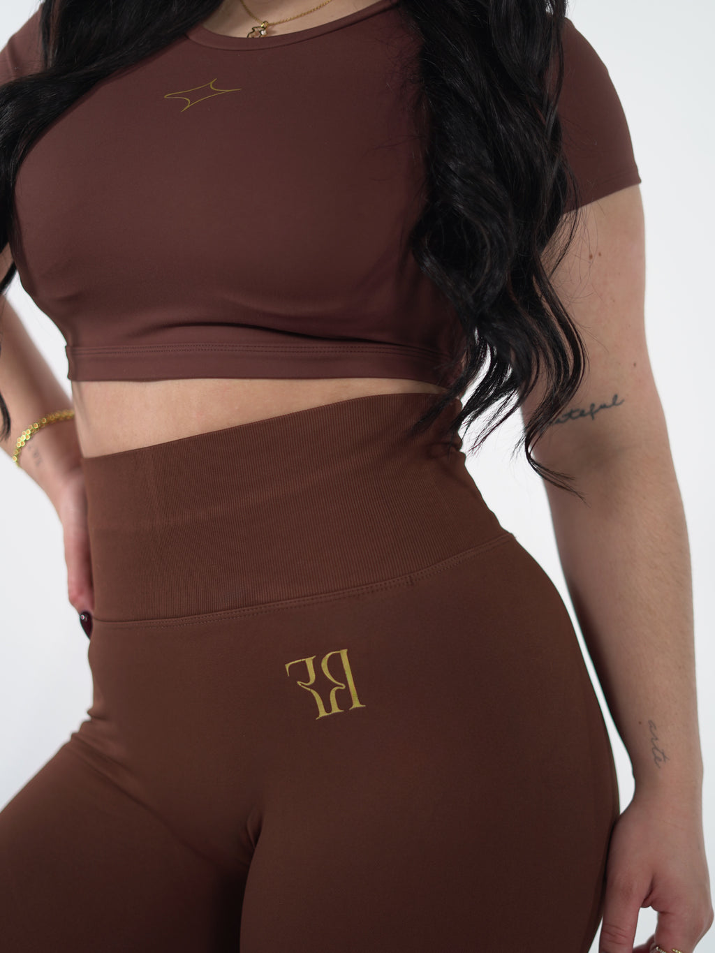Brown Basic Legging